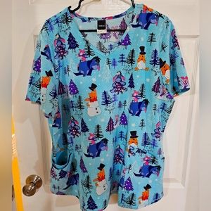 💝3/20 Disney XL Light blue scrub top